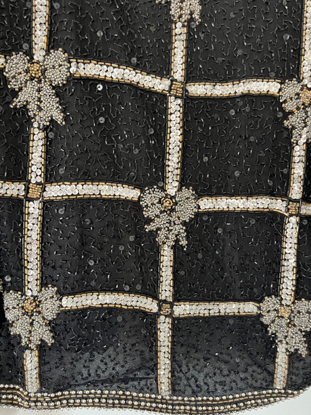 Vintage Embellished Black Sequin Cropped Jacket - Picture 15 of 16